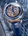 Bespoke Watch Strap in Navy Blue Crocodile