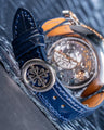 Bespoke Watch Strap in Navy Blue Crocodile