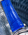 Bespoke Watch Strap in Electric Blue Crocodile
