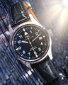 Bespoke Watch Strap in Black Crocodile