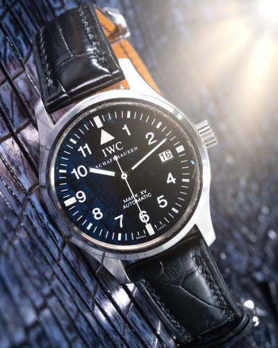 Bespoke Watch Strap in Black Crocodile