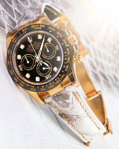 Bespoke Watch Strap in Natural Himalayan Crocodile