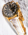 Bespoke Watch Strap in Natural Himalayan Crocodile
