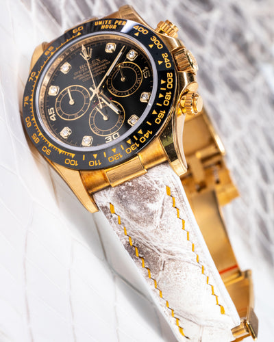 Bespoke Watch Strap in Natural Himalayan Crocodile