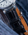 Bespoke Watch Strap in Black Crocodile
