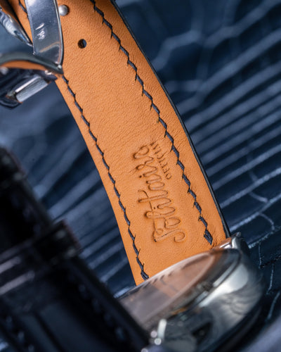 Bespoke Watch Strap in Black Crocodile