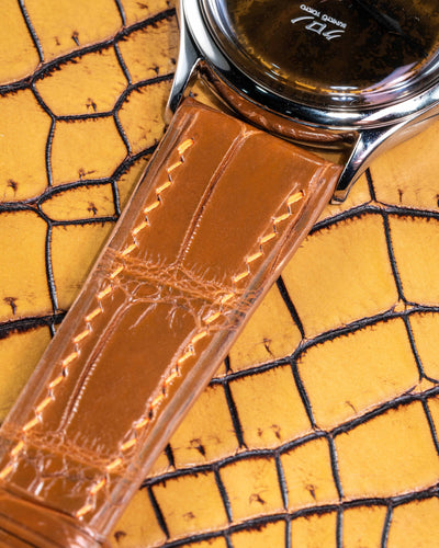 Bespoke Watch Strap in Chestnut Brown Alligator