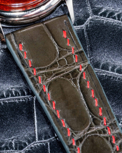Bespoke Watch Strap in Juniper Green Alligator
