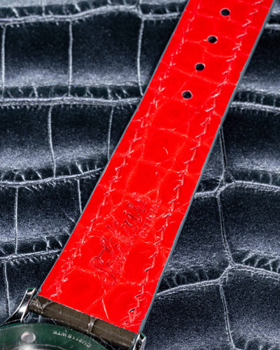 Bespoke Watch Strap in Juniper Green Alligator