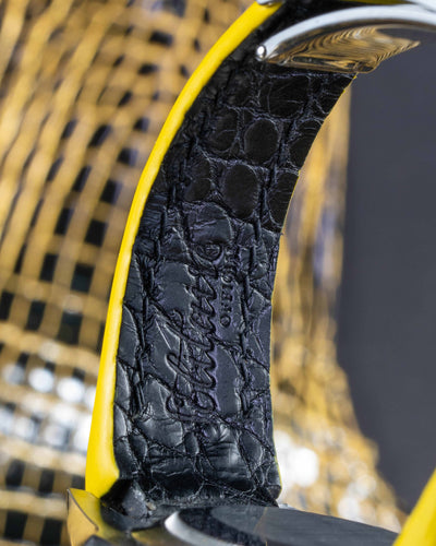 Bespoke Watch Strap in Yolk Yellow Crocodile