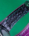 Bespoke Watch Strap in Purple Crocodile