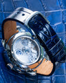 Bespoke Watch Strap in Electric Blue Crocodile