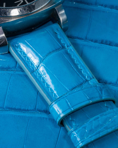 Bespoke Watch Strap in Tiffany Blue Alligator