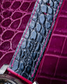 Bespoke Watch Strap in Fuchsia Pink Crocodile