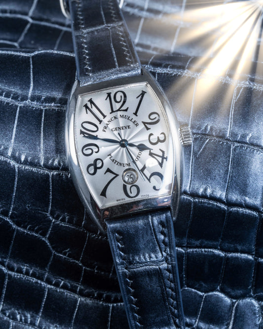 Bespoke Watch Strap in Metallic Black Crocodile