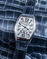 Bespoke Watch Strap in Metallic Black Crocodile