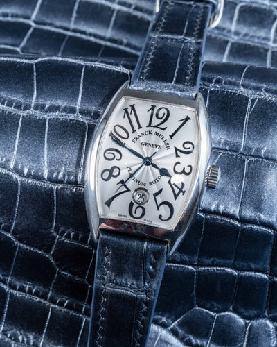 Bespoke Watch Strap in Metallic Black Crocodile