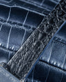 Bespoke Watch Strap in Metallic Black Crocodile