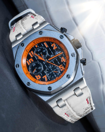 Bespoke Watch Strap in Natural Himalayan Crocodile