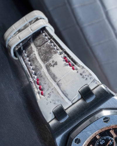 Bespoke Watch Strap in Natural Himalayan Crocodile