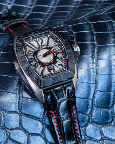 Bespoke Watch Strap in Black Crocodile