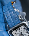 Bespoke Watch Strap in Baby Blue Himalayan Crocodile