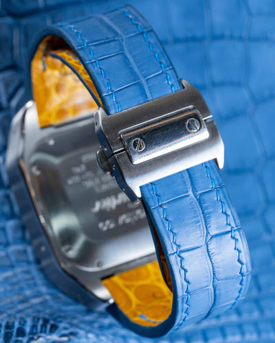 Bespoke Watch Strap in Baby Blue Himalayan Crocodile