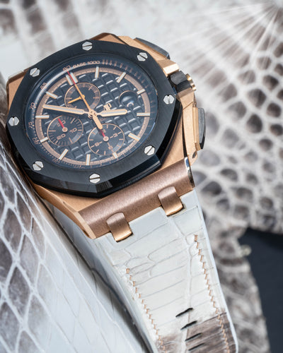 Bespoke Watch Strap in Natural Himalayan Crocodile