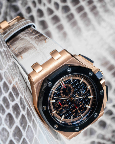 Bespoke Watch Strap in Natural Himalayan Crocodile