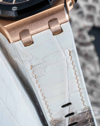 Bespoke Watch Strap in Natural Himalayan Crocodile