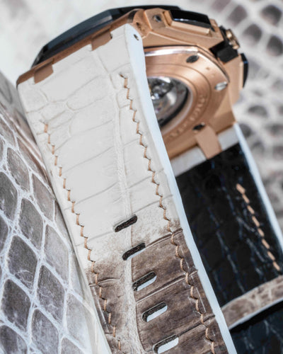 Bespoke Watch Strap in Natural Himalayan Crocodile