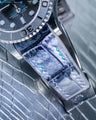 Bespoke Watch Strap in Metallic Silver Alligator