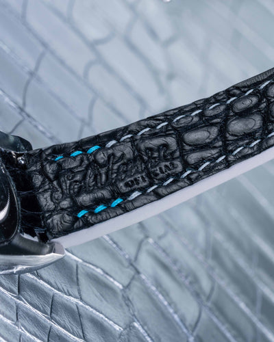 Bespoke Watch Strap in Metallic Silver Alligator