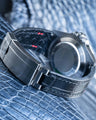 Bespoke Watch Strap in Black Crocodile