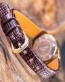 Bespoke Watch Strap in Brown Lizard