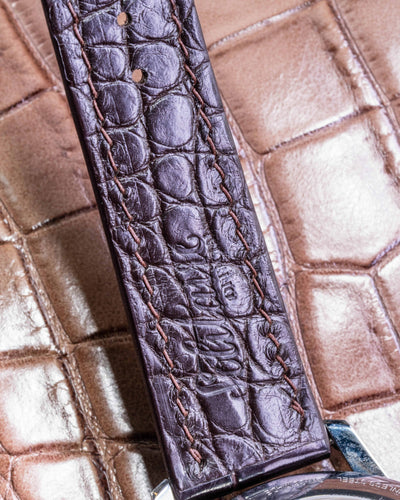 Bespoke Watch Strap in Dark Brown Crocodile