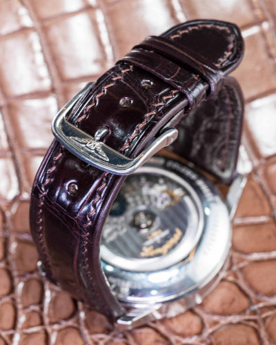 Bespoke Watch Strap in Dark Brown Crocodile
