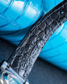 Bespoke Watch Strap in Baby Blue Crocodile
