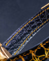 Bespoke Watch Strap in Black Gold Alligator