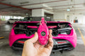 Bespoke Key Fob Cover in Fuchsia Pink Crocodile