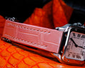 Bespoke Watch Strap in Baby Pink Crocodile