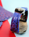Bespoke Watch Strap in Electric Blue Himalayan Crocodile