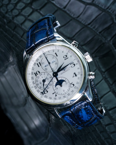 Bespoke Watch Strap in 2 Navy Blue Crocodile