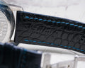 Bespoke Watch Strap in Navy Blue Crocodile