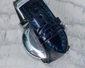 Bespoke Watch Strap in Navy Blue Crocodile