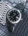 Bespoke Watch Strap in Matte Black Alligator