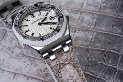 Bespoke Watch Strap in Natural Himalayan Crocodile