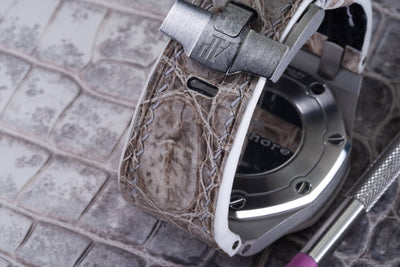 Bespoke Watch Strap in Natural Himalayan Crocodile