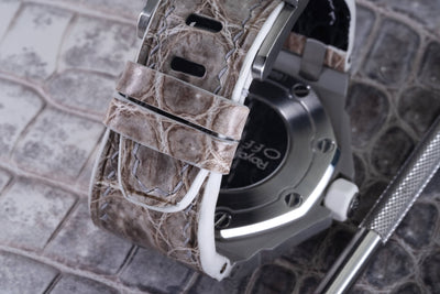 Bespoke Watch Strap in Natural Himalayan Crocodile