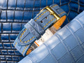 Bespoke Watch Strap in Baby Blue Himalayan Crocodile